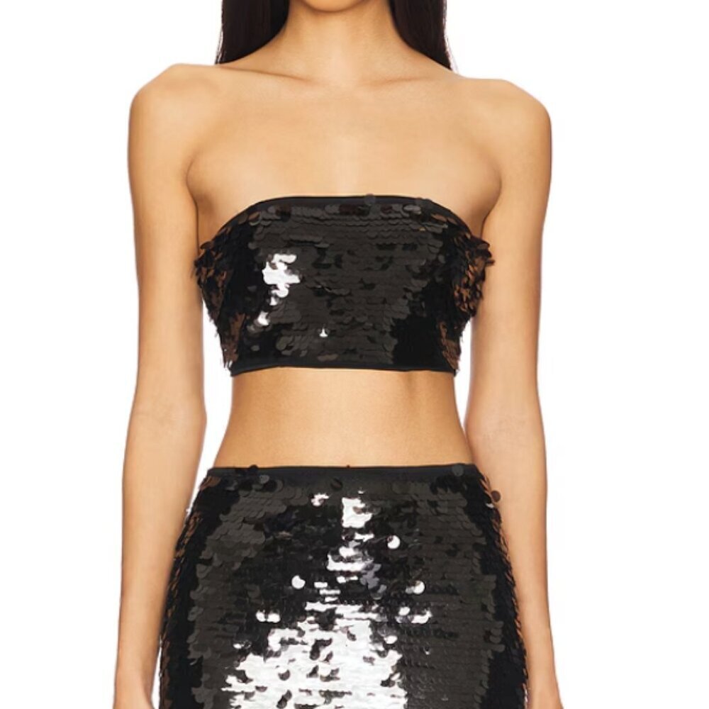 NWT superdown Lydie Tube Top in Black size XS